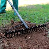 Walensee 165cm Bow Rake Heavy Duty 17 Tines Stainless Steel Handle Garden Tool view 5