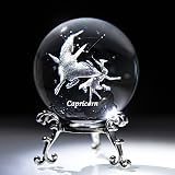 HDCRYSTALGIFTS 60mm Constellation Capricorn Crystal Ball with Stand view 3