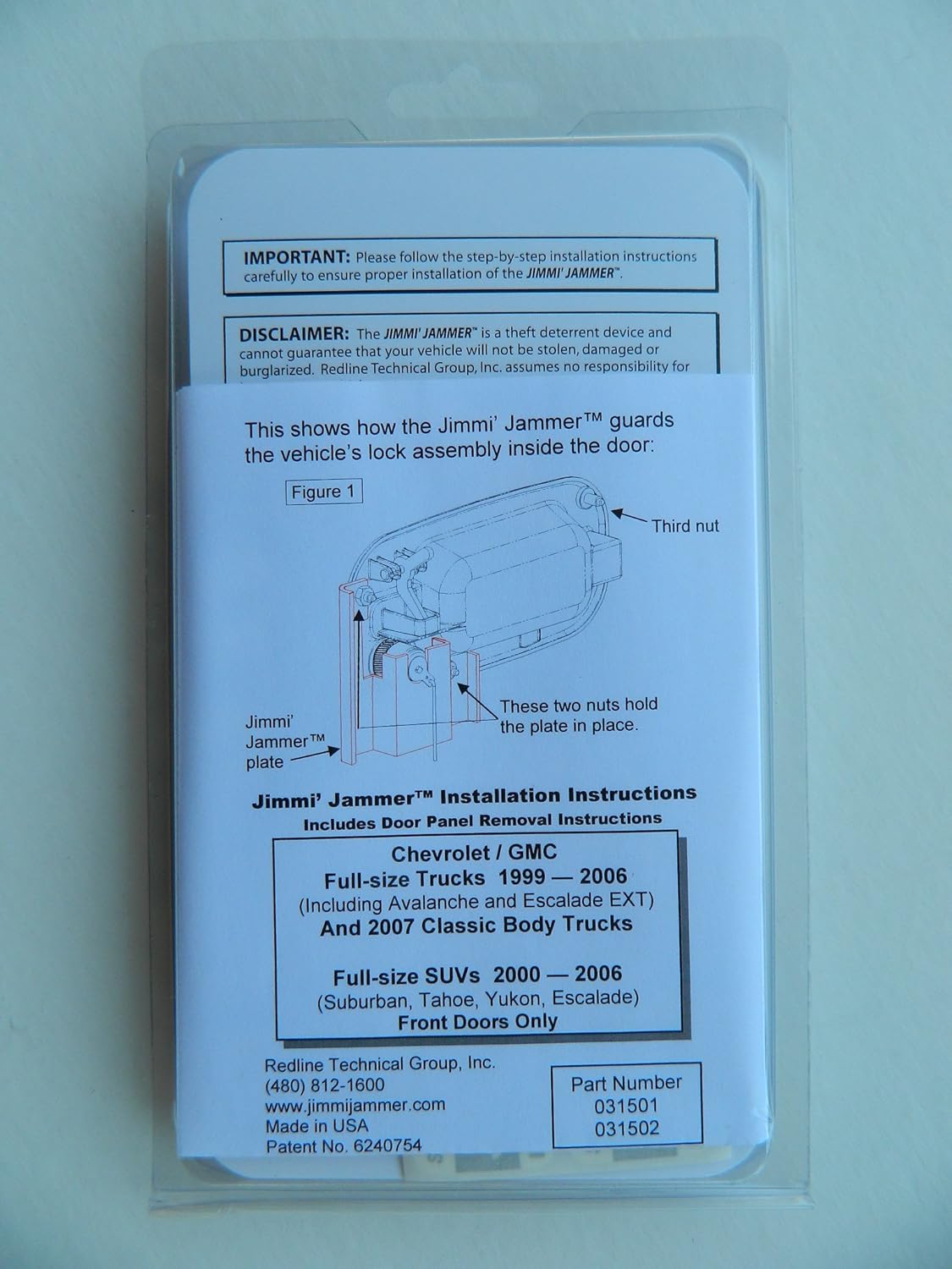 Amazon.com: Jimmi Jammer In-door Lock Protection Silverado Sierra 99-06 &  07 Classic, Tahoe Yukon Suburban Escalade Avalanche 00-06 w/ Lock on Each  Front ...