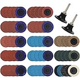 WORKPRO 101Pcs Quick Change Sanding Discs Set, 2 inches Sanding Discs with 1/4 inch Holder, Surface Conditioning Discs for Di