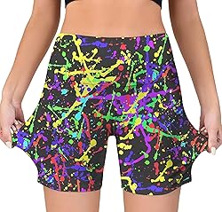 LARSD 80s Retro Biker Shorts Women 90s High Waisted