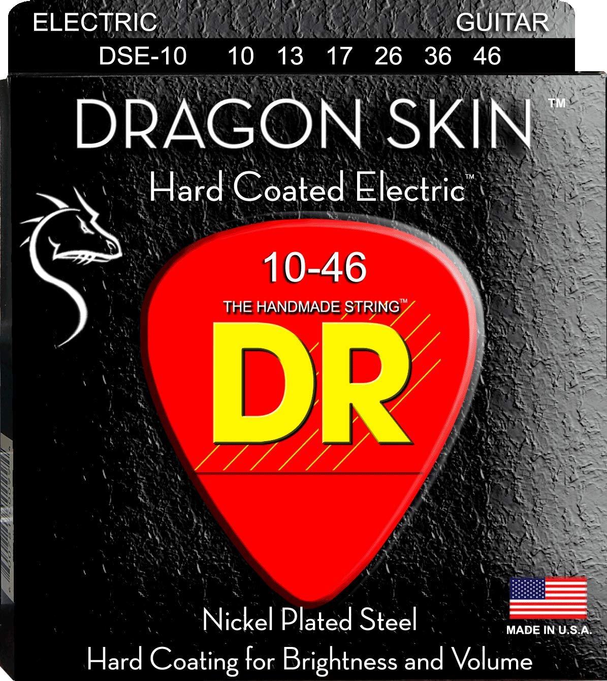 DR Strings DRAGON SKIN™ - CLEAR Coated Electric Guitar Strings: Medium 10-46
