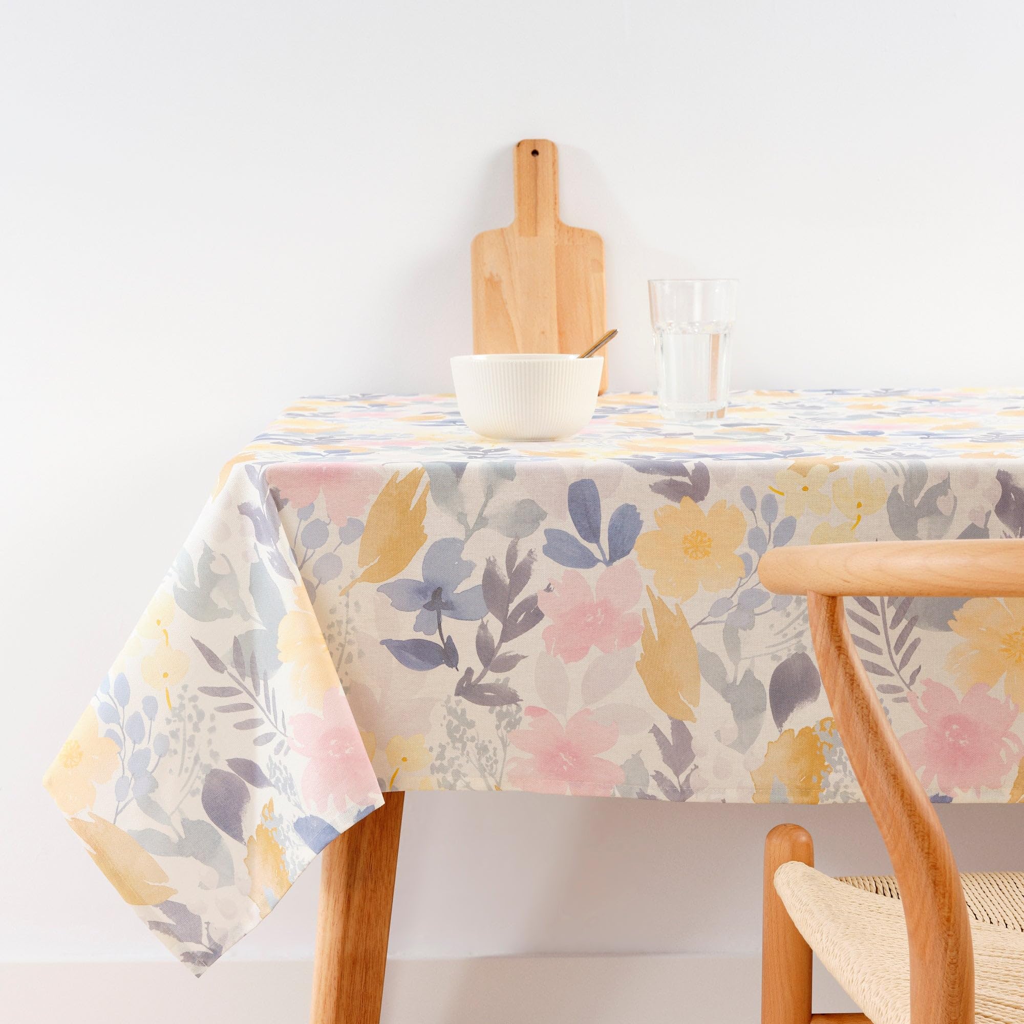 BELUM | Stain Resistant Tablecloth Size 250 x 140 cm - Extra Soft Touch Tablecloth Colour Multicolor - Tablecloth 100% Made in Spain Fabric 100% Organic Cotton - Tablecloth Model Gisborne