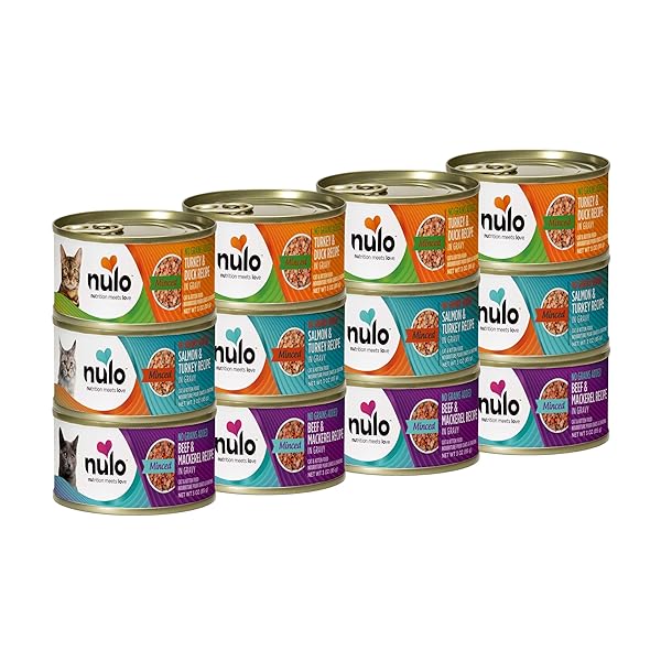 NULO VARIETY FLAVORS GRAIN-FREE MINCED WET CANNED CAT FOOD, 3 OUNCE (PACK OF 12)