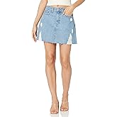 The Drop Women's Ansh Distressed Denim Mini Skirt