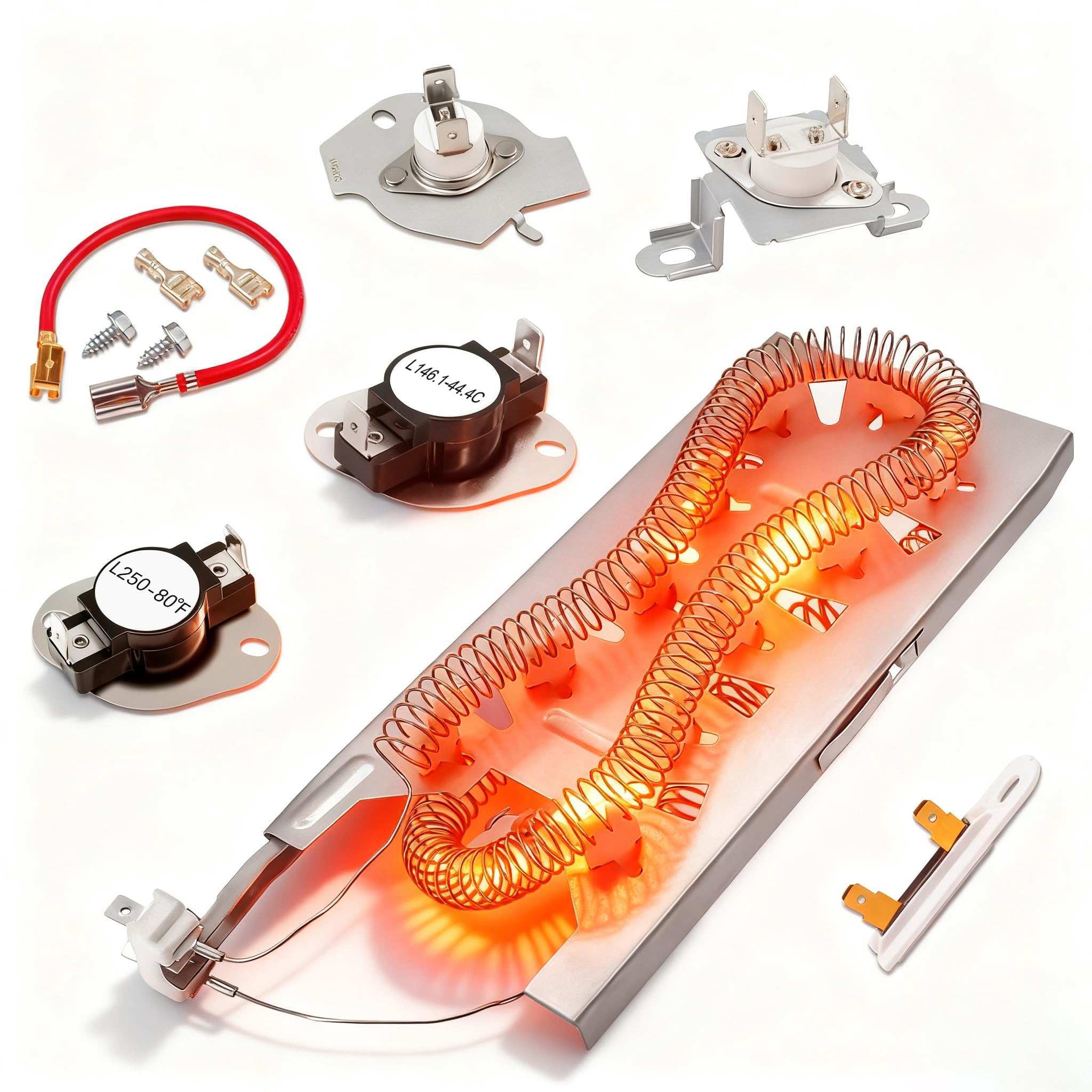 Photo 1 of GEW9250PW1 WED5100HW0 WED5100HC2 Dryer Heating Element Fit for Whirl-pool GEW9250PW0 WED5100HC0 GEW9200LW1 WED5100HC1 WED5100HW2 WED5100HW1 WED5800BW0 WED5100HW3 WED5100HC3 WED8300SW2 WED75F00GC0