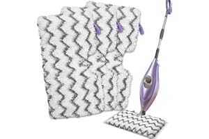 NXPPYY S3501 S3601 Steam Mop Replacement Pads Compatible with Shark Steam Pocket Mops S3501 S3601 S3550 S3801 S3901 S3601D S3801CO S3901D S3455K S2902 SE450, Washable Microfiber Mop Pads Reusable, 3 Pack