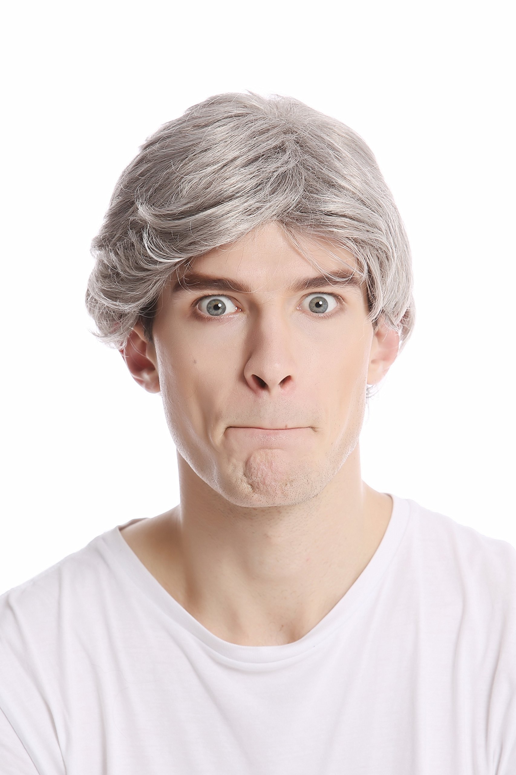 WIG ME UP - GFW355A-51 Men Gents Wig short casual youthful modern look light grey gray