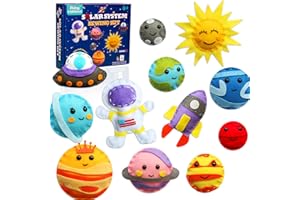 IROLEHOME Solar-System Sewing-Kit for Kids Soft Felt Art & Craft Kit for Girls Boys Space Planets Toys as DIY Birthday Gifts of Ages 8 9 10 11 12 Year Old Montessori Fine Motor Activities