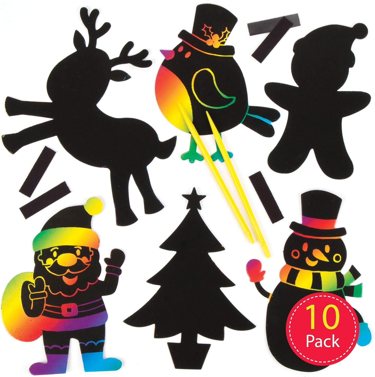 Download Pack Of 6 Christmas Arts And Crafts Baker Ross Wooden Stand Up People Wood PSD Mockup Templates