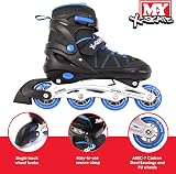M.Y X-Skate Adjustable Blue Inline Skates Kids Middle EU 30-42 view 2