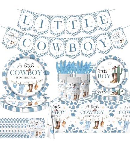Don’t Say Baby Game – Cowboy Rustic Baby Shower Game With Sign & 50 Clothespins