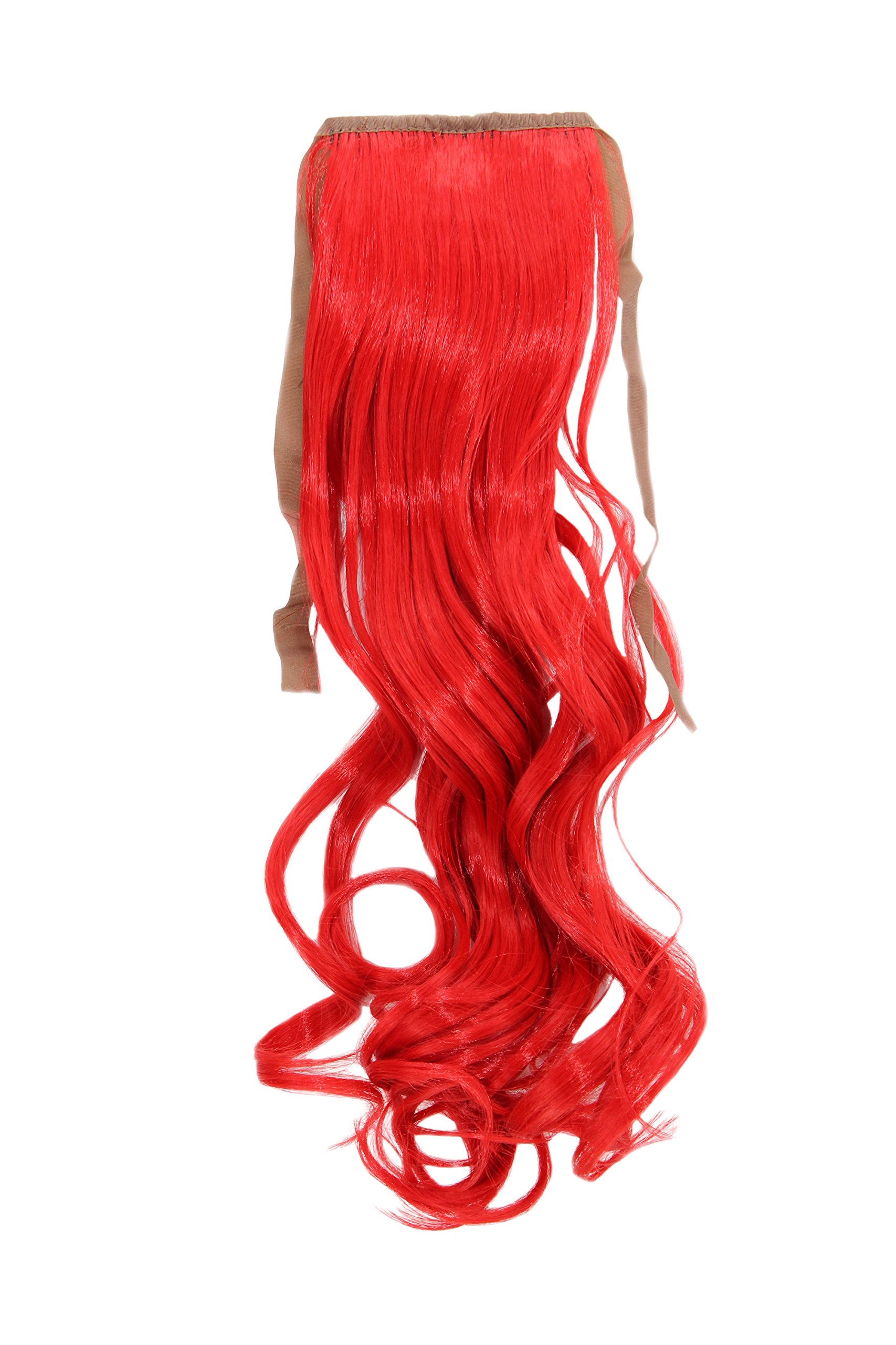 WIG ME UP - YZF-TC18-113 Hairpiece Pontail Pigtail extension slim light wavy comb and ribbon red 18inch