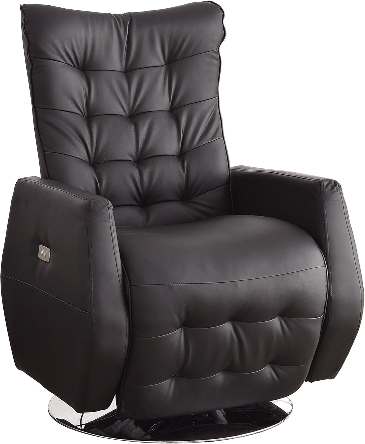 Homelegance Swivel Power Reclining Chair, Black BiCast