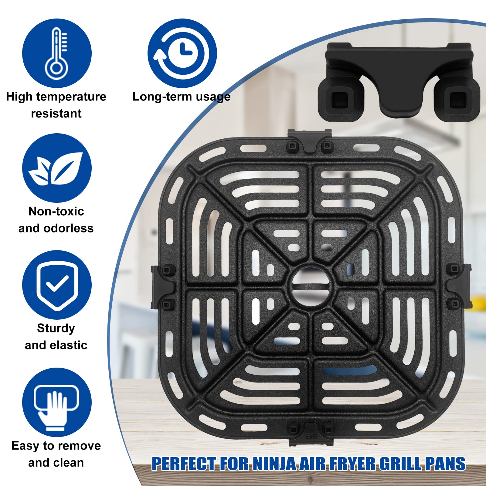 Air Fryer Rubber Bumpers, 4 Packs Replacement Parts for Instant Vortex Gourmia Cosori and other Air Fryers, Air Fryer Accessories Silicone Protective Feet Tips Tabs to Prevent Basket Damage