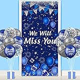 Blue Silver We Will Miss You Decorations Navy Blue