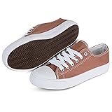 Canvas Shoes for Women Casual Low Top Brown