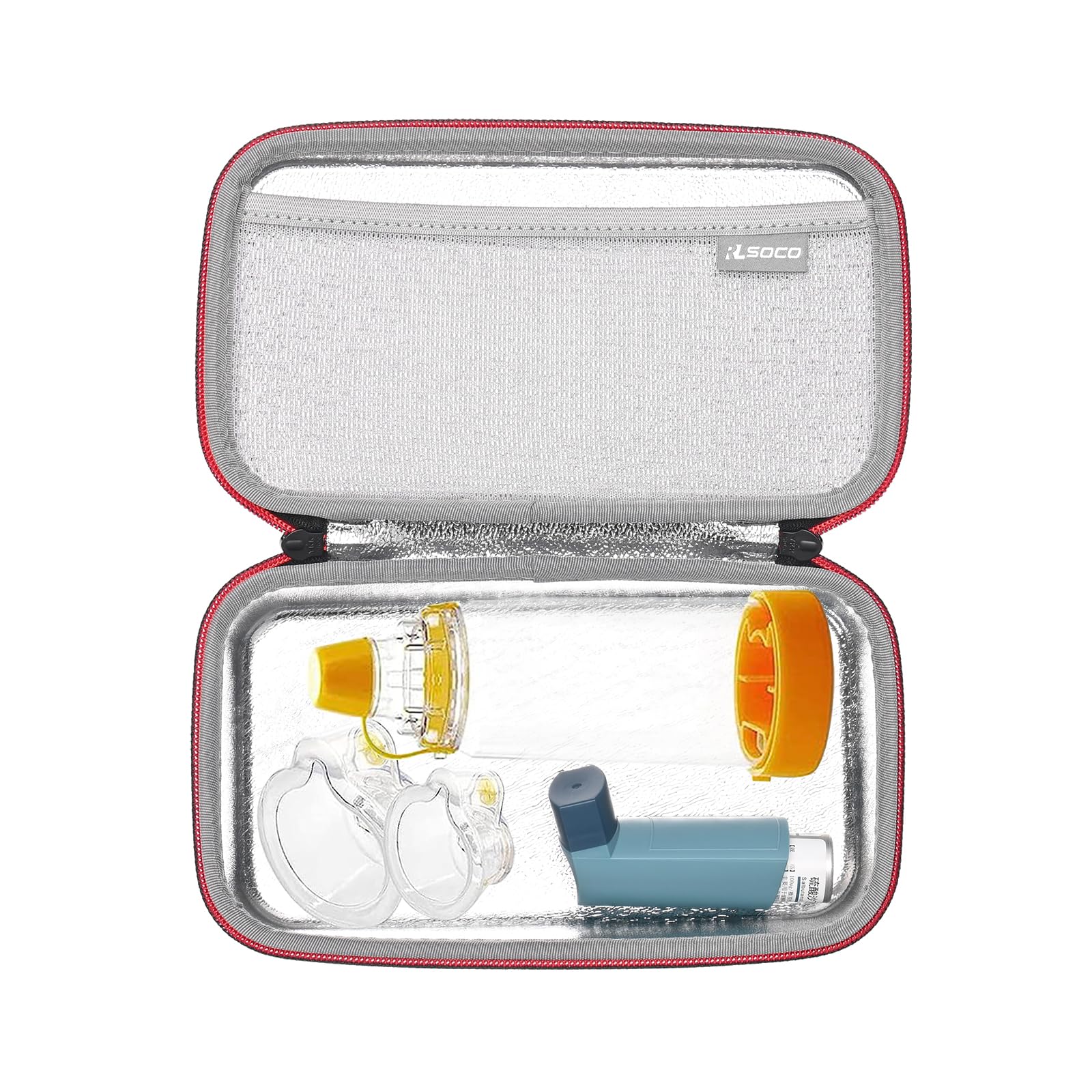 RLSOCO Asthma Inhaler Case - Inhaler Holder Asthma Travel Organize Bag for Inhaler Spacer for Kids and Adults,Mask and Other Accessories (Case Only) - Black