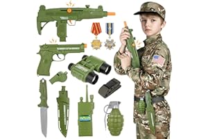 GIFTINBOX Army Costume for Kids, Halloween Costumes for Boys Kids 3-12, Military Soldier Costume for Kids Boys