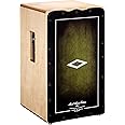 Pickup Cajon Box Drum with Snare Effect and Electronics for Amp or PA System, Artisan Edition — MADE IN SPAIN — Baltic Birch Body/Dark Olive Burst Frontplate, 2-YEAR WARRANTY