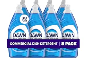 P&G PROFESSIONAL P&G Dawn Dishwashing Liquid Soap Detergent, Bulk Degreaser Removes Greasy Foods from Pots, Pans and Dishes in Commercial Restaurant Kitchens, Regular Scent, 38 oz. (Case of 8) (Packaging May Vary)