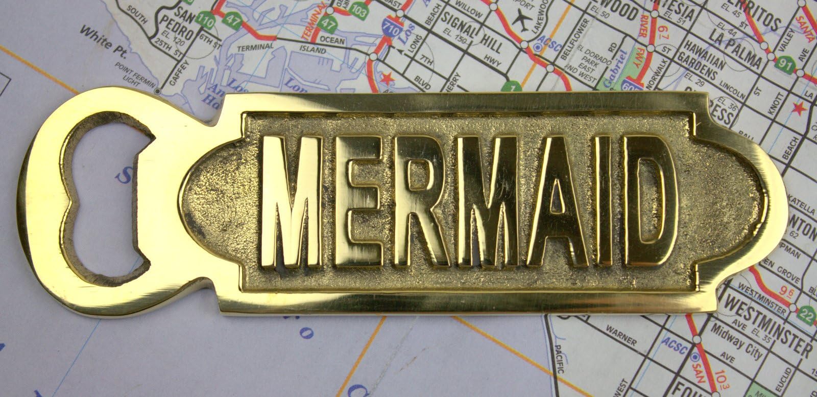 Solid Brass Mermaid Bottle Opener ~ Unique Nautical Decor