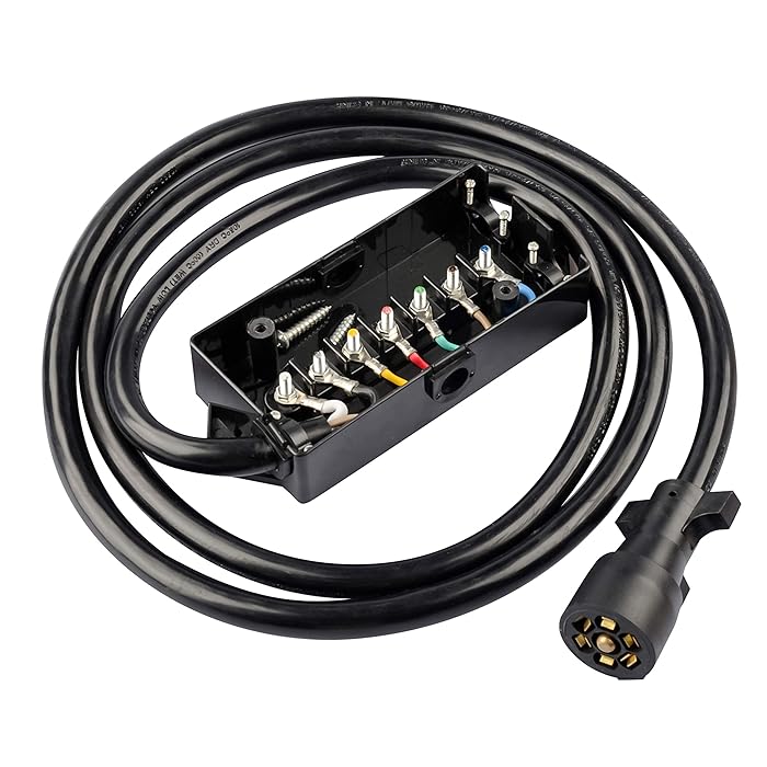 Buy RVGUARD 7 Way 8 Feet Trailer Extension Cord with 7 Gang Junction