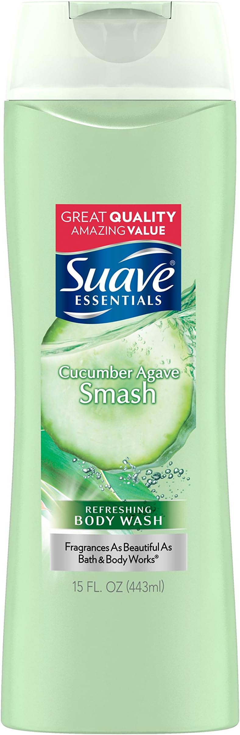 SuaveBODY WASH Cucumber Agave Smash, 15 oz