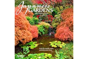 Japanese Gardens | 2025 12 x 24 Inch Monthly Square Wall Calendar | Plastic-Free | Brush Dance | Gardening Outdoor Home Country Nature