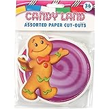 Eureka 841294 Candy Land Assorted Paper Cut-Outs, 12 Each of 3 Different Designs, 36-Piece