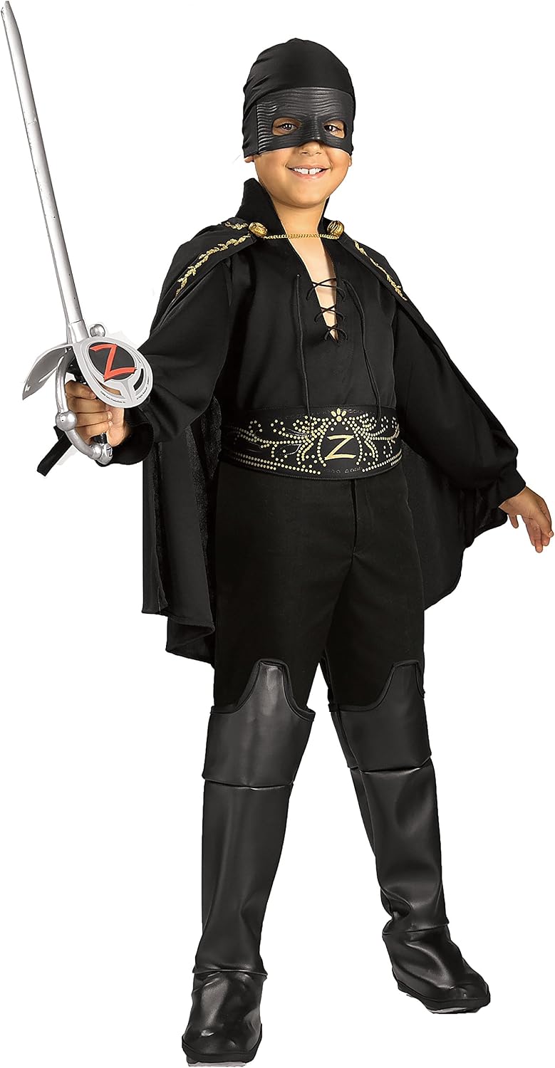 Costumi Cesar 8/10 anni O858-006 Costume da Zorro per bambino colore: Nero  urban-earth.co.uk