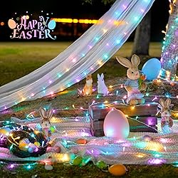 JMEXSUSS 33ft 100 LED Easter Lights for Indoor