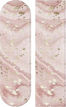 Amazon スケートボード デッキテープ 人気 おしゃれ ローズゴールド 大理石柄 マーブル 北欧風 ピンク スケートボードグリップテープ 高校生 中学生 女の子 Natax グリップテープ