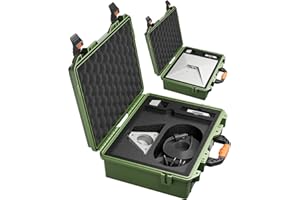 EAZUSE Starlink Mini Case, Hard Waterproof Travel Case for Starlink With Molded Foam for Accessories, Lockable Storage Bag Gr