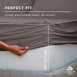 Linen Home 100% Cotton Percale Weave Fitted