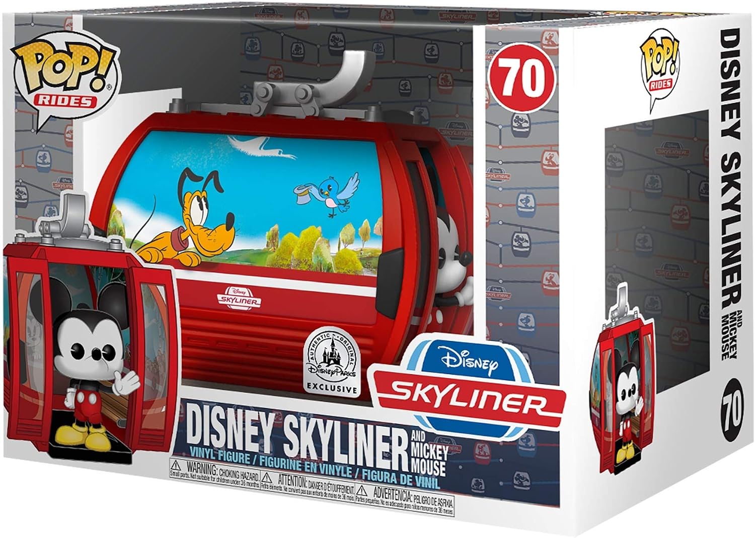Funko Pop! Rides: Disney Skyliner and Mickey Mouse Exclusive Vinyl Figure #70, Black - Image 3
