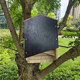 MUNEFE Bat House Kit Wooden Double Chamber Bat Box Shelter Handcrafted Outdoor view 6