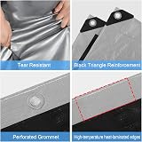 GKXLH Tarpaulin Waterproof Heavy Duty 3m x 6m Frost UV PE Plastic Tarp view 7