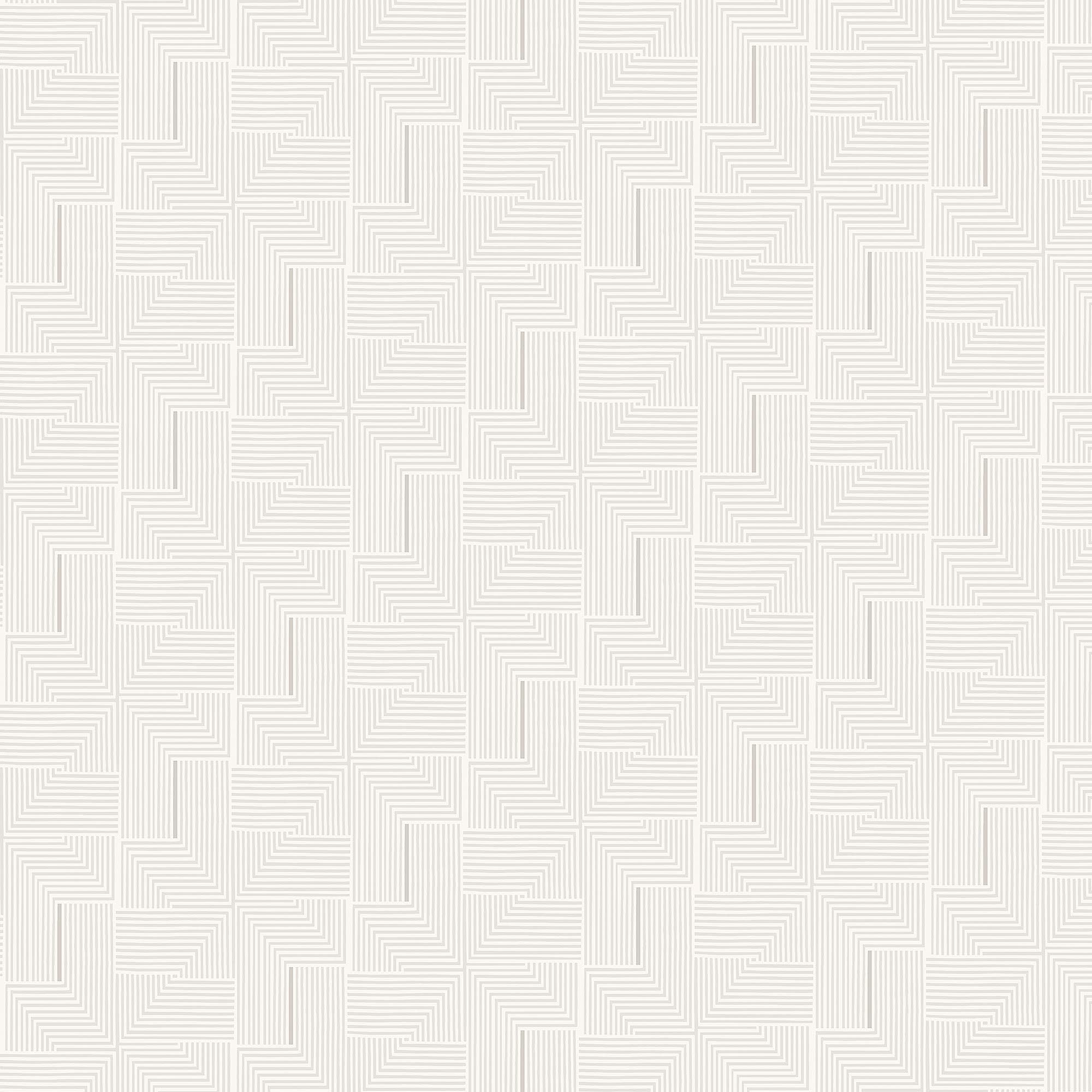 Galerie BO23063 Luxe Labyrinth Wallpaper, Light Grey, 10.05m x 53cm