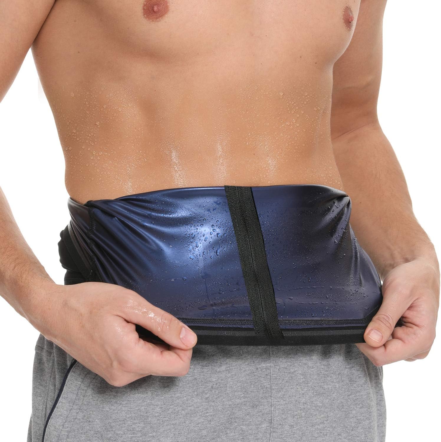 Nanooer Waist Trainer for Men, Waist Trimmer Sauna Sweat Workout Shaper: Sports & Outdoors