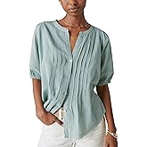 Lucky Brand Womens Pintuck Peasant Blouse