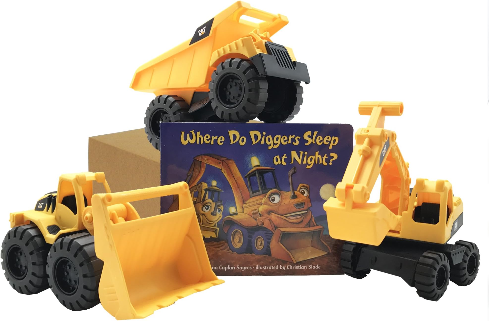 Growing Hero DIY Build It Construction Truck Toy (CAT Trucks & Book)