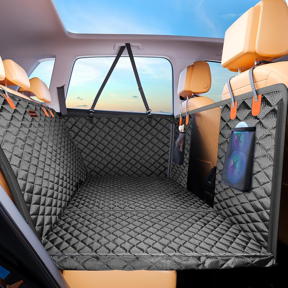 JOEJOY Back Seat Extender Dog Car Seat Cover Waterproof Foldable