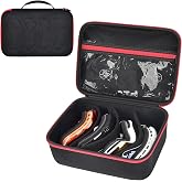 Comecase 4-Pair Ski Goggles Hard Case for Snowboard Goggles-Black | Hard EVA Shell, Velvet Lining, 4-Pair Storage, Adjustable Dividers, Mesh Pocket, Ski Travel Organizer, Case Only