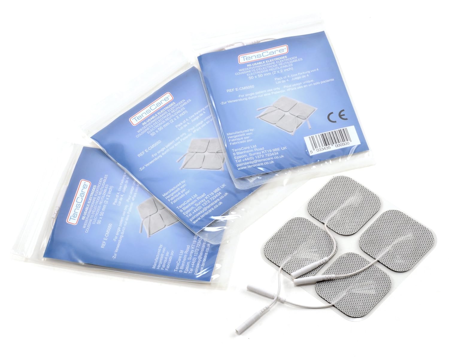 TensCare E CM Set de almohadillas superiores de electrodos x para uso