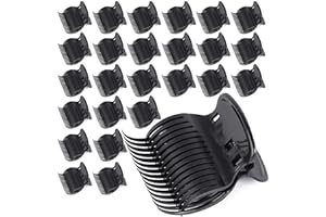 24 Hot Roller Clips for Hair Curler Claw Clip Replacement Hair Section Styling for Women Girls Black