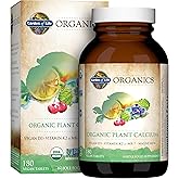 Garden of Life Calcium Supplement with Magnesium & Organic Vitamin D3 K2, Made from Whole Foods, Gluten-Free, 180 Count