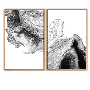 SIGNWIN Framed Canvas Print Wall Art Mixing Ink...