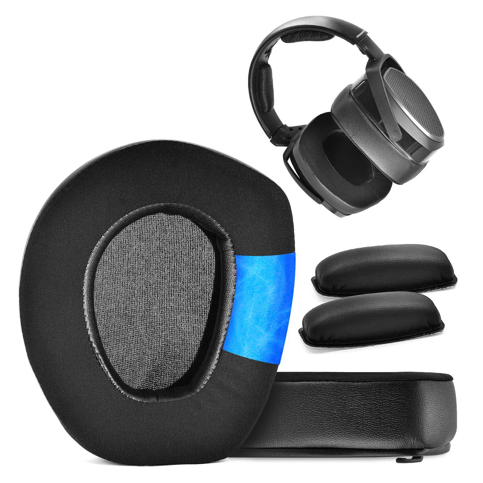 Cooling-Gel Ear Pads Replacement Ear Pads Cushions for Sennheiser TR HDR RS165 RS175 RS185 RS195(Cooling-Gel Earpads &Head Cushion)