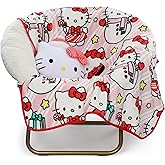 Jay Franco Hello Kitty Christmas Nogginz Set – 12" Nogginz Pillow & 45" x 55" Cozy Fleece Throw Blanket, Ultra-Soft Character Nap Set for Travel, Bedroom & Couch Décor, Pink